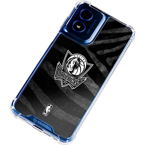 NBA Dallas Mavericks Black Animal Print Moto G 5G (2024) Clear Case